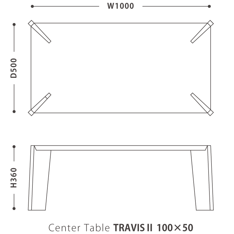 Center Table TRAVIS Ⅱ 100×50