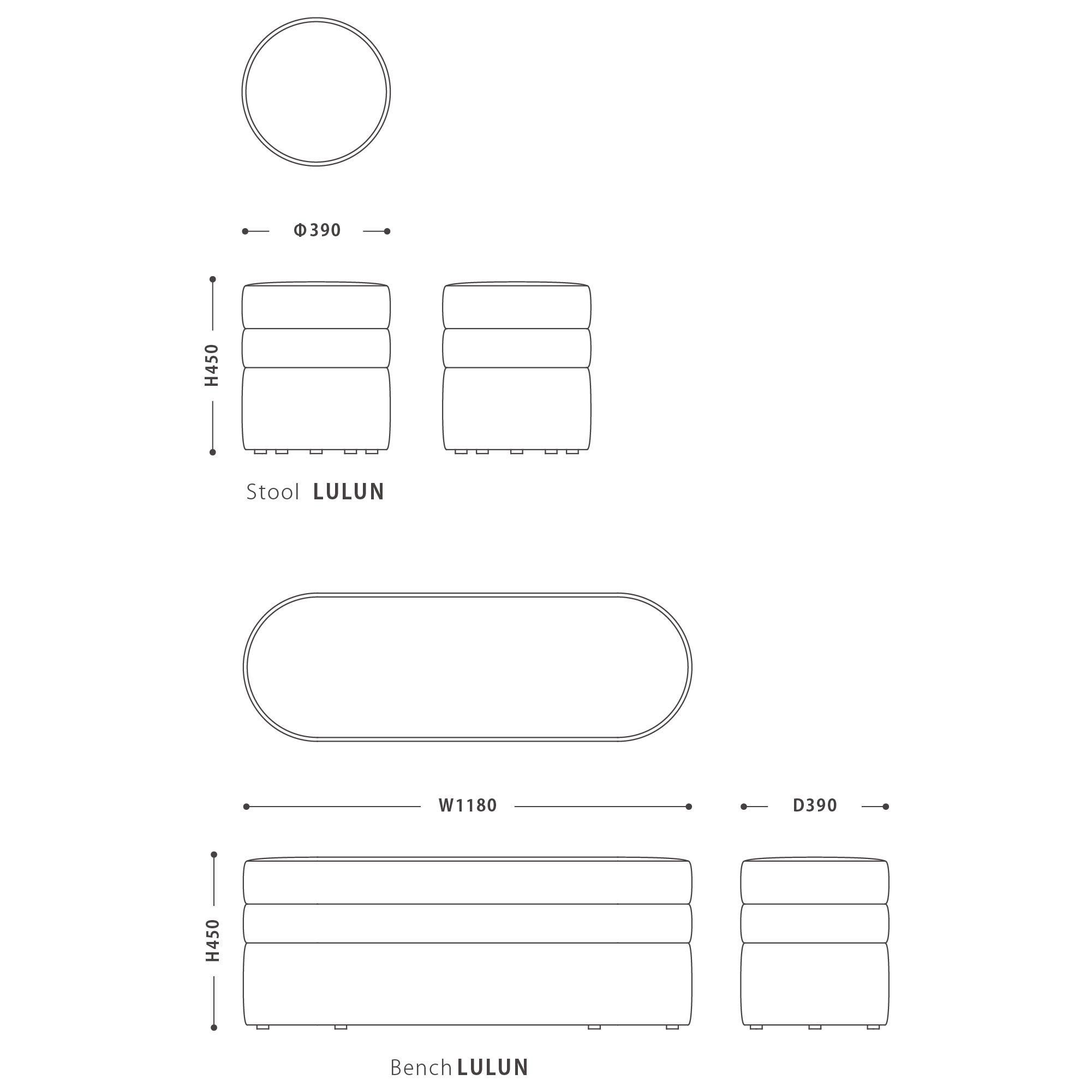 Bench & Stool LULUN